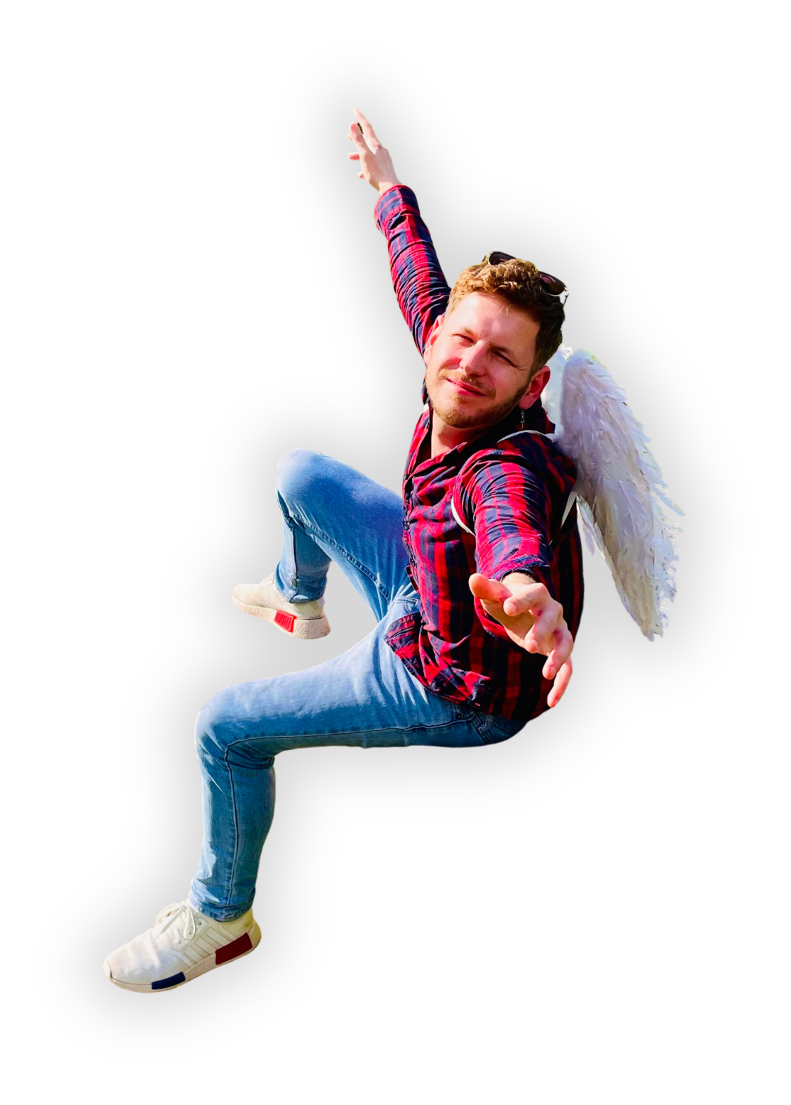 Pierre-Antoine Van en plein envol avec ses ailes